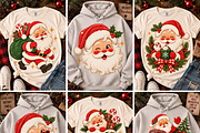 Vintage Santa PNG Designs 6pics, a Decorative Illustration by ElDesignState (Thumbnail 2 of 8)