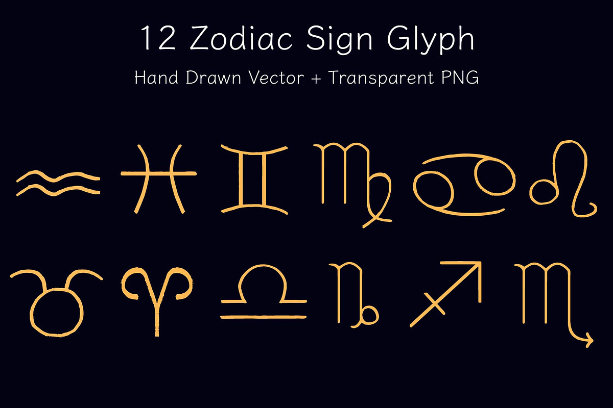 Zodiac Sign Vector Illustration Set, an Illustration by Dawnside Graphic (Photo 2 of 11)