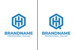 Letters OHI and QHI Hexagon Logo, a Branding & Logo Template by Pray Art Design Studio