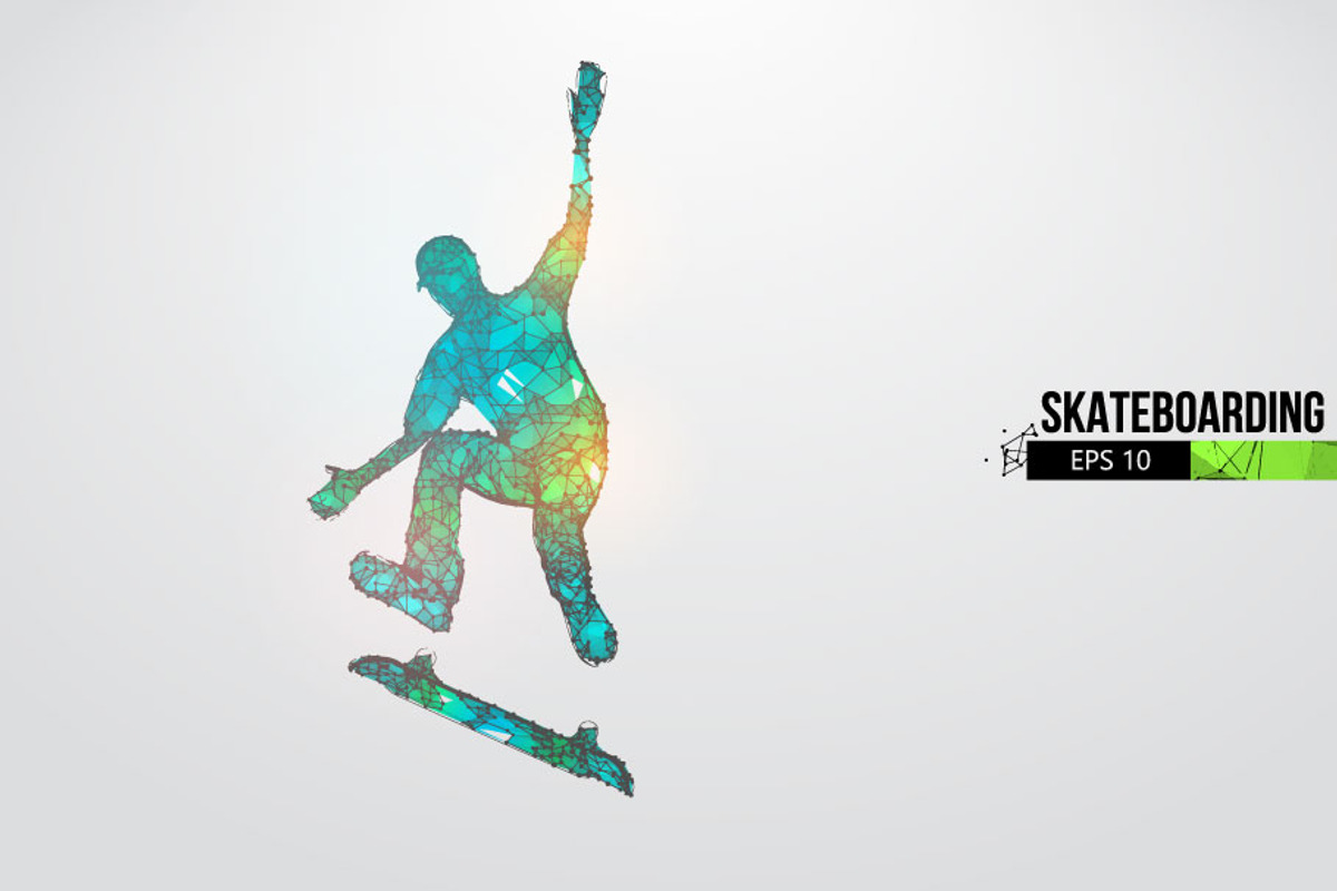 Silhouettes of a skateboarder, a Person Illustration by Matrosovv (Photo 3 of 4)