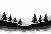 Pine Forest Silhouette Bundle, a Graphic by Creativeshirt (Thumbnail 4 of 14)