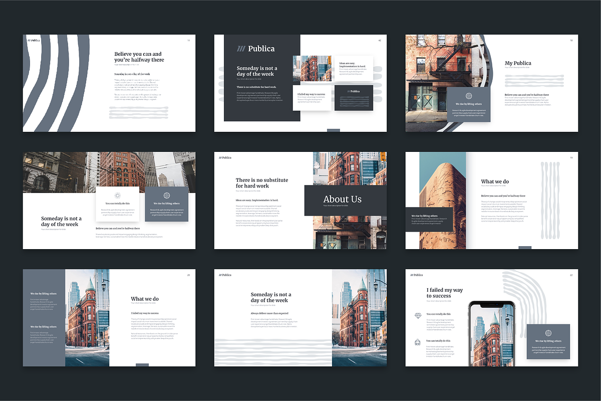 Publica Powerpoint Template, a Presentation Template by Reshapely (Photo 5 of 9)