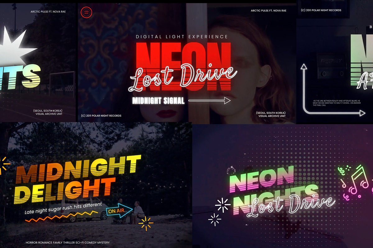 Neon Tech Typography After Effect, a Social Media Template by Loin Studio (Photo 1 of 3)