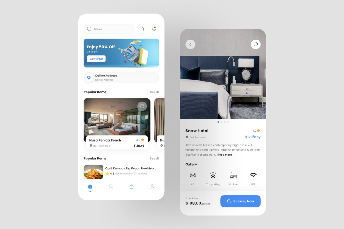 Luggage - Hotel Booking App UI Kit, an UI Kit Template by iDoodle Studio (Photo 3 of 4)