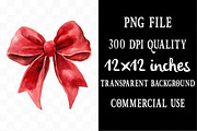 Red Coquette Christmas Bow Bundle, an Illustration by Designking (Thumbnail 4 of 5)