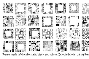 Doodle borders 28 svg items, a Background Graphic by SketchArtStudio
