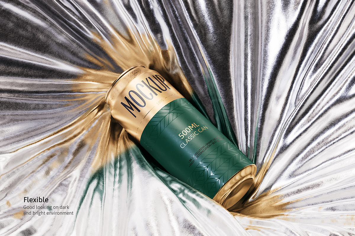 500ml Can Mockup | Foil Scene, a Packaging Mockup by AY Mock-Ups (Photo 6 of 7)