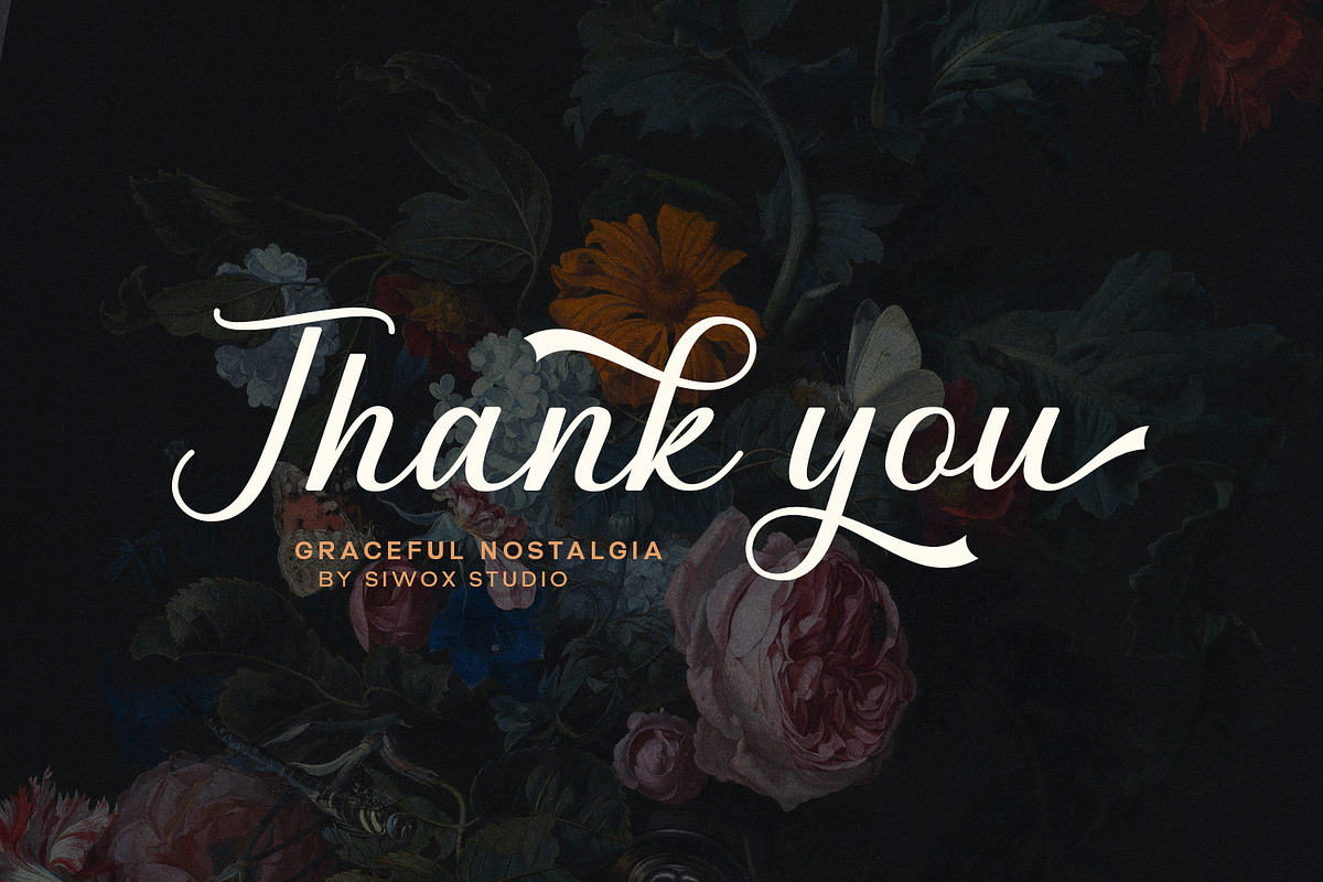 Graceful Nostagia Script Font, a Script Font by Siwox Studios (Photo 10 of 10)