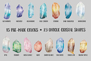 Hand Drawn Watercolor Crystals, an Illustration by Transfuchsian (Thumbnail 2 of 6)