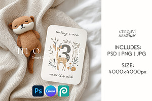 5x7 Baby Milestone Card Mockup, a Mockup by EmpaviMockups