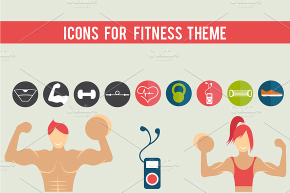 Icons For Fitness Theme