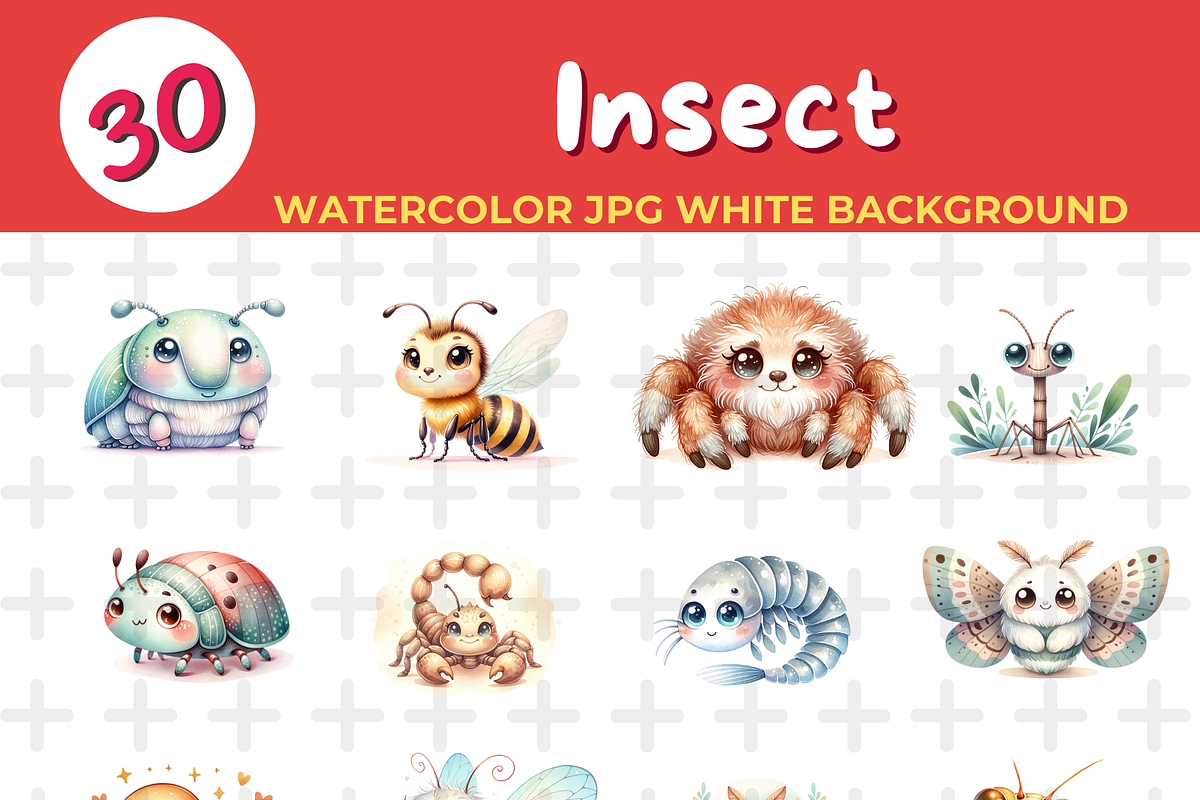 Insect watercolor Jpg Background, an Animal Illustration by John_Walker (Photo 2 of 2)