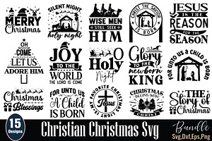 Christian Christmas SVG Bundle, a Graphic by DollarSmart