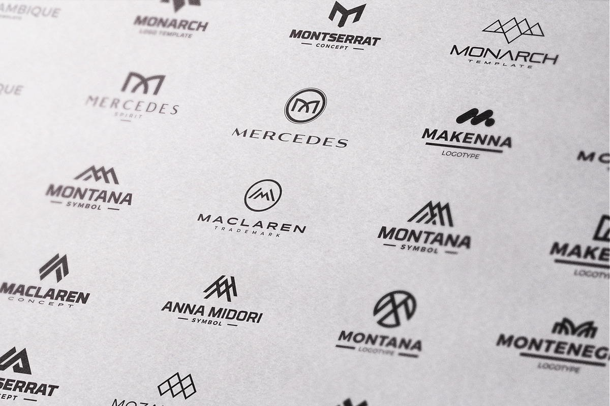 M Letter Logo Bundle Monogram Set, a Branding & Logo Template by Template Dealer (Photo 7 of 44)