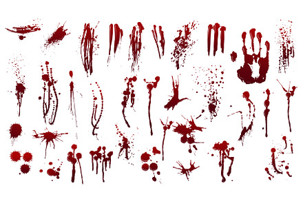 Blood splatters and drips. Realistic, a Texture Illustration by winwin.art