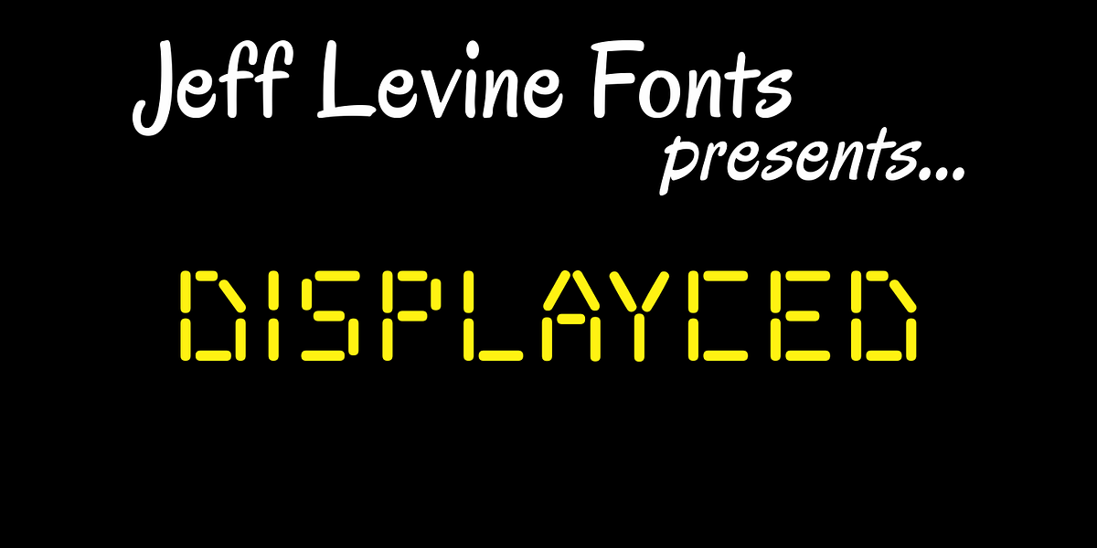 Displayced JNL, a Font by Jeff Levine Fonts