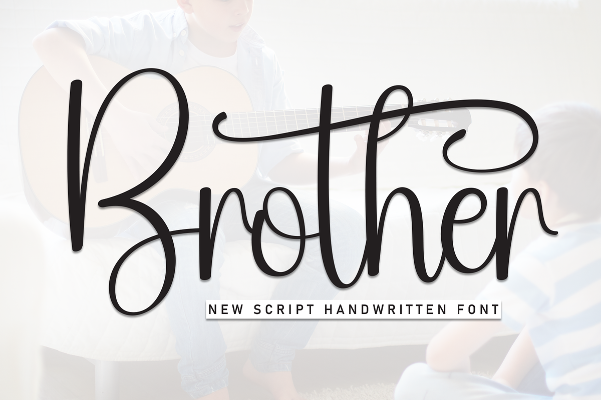 Brother | Script Font, a Handwritten Font by Scratchones (Photo 1 of 9)