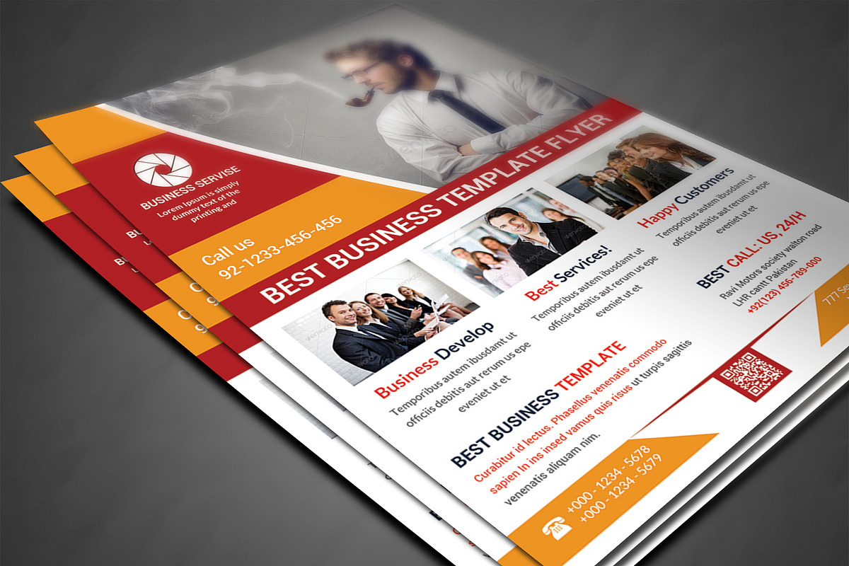 Corporate Flyer Print Templates, a Flyer Template by AfzaalGraphics (Photo 3 of 4)
