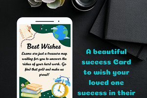 An Examination Success Card, a Card Template by Franzzih Art