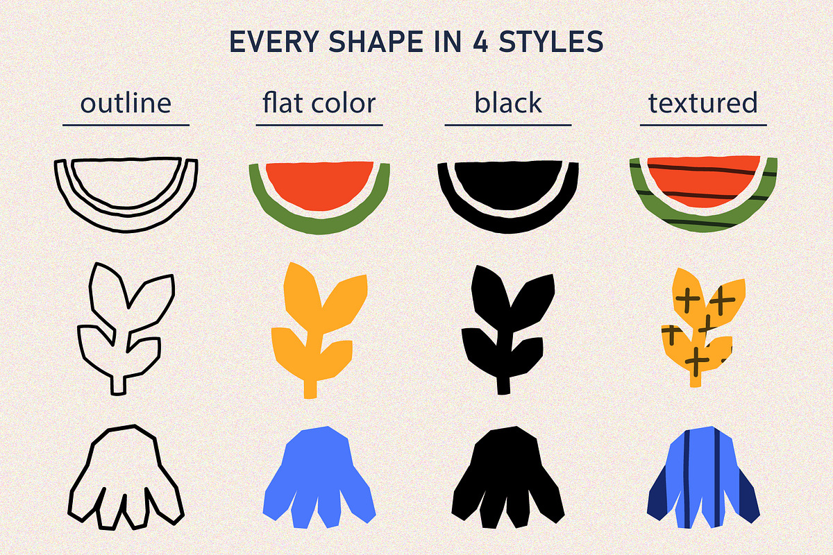 Naive Cutout Shapes Collage Kit, a Graphic by Le.nart (Photo 2 of 8)