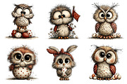 Whimsical Easter Owl Clipart, an Illustration by Dream Creation (Thumbnail 2 of 6)
