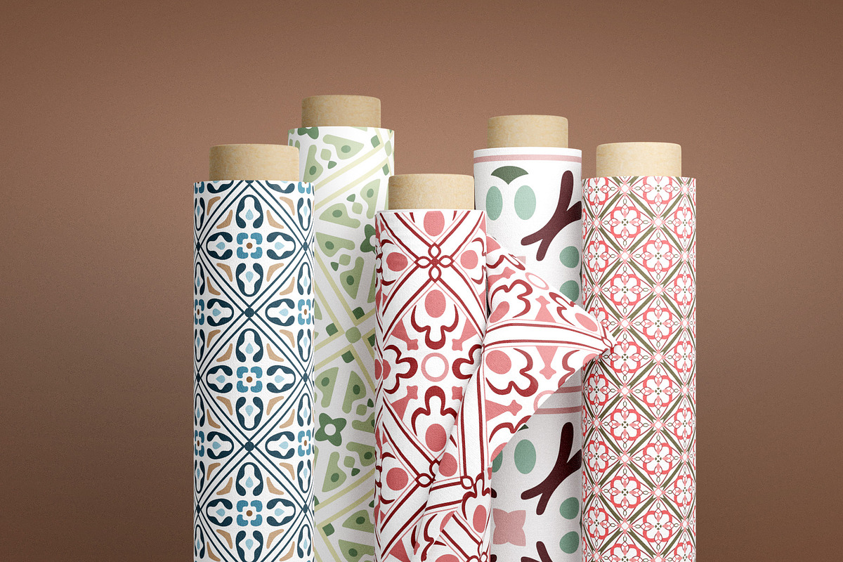 Vector Seamless Tile Patterns, a Background Graphic by Kotulska (Photo 3 of 8)