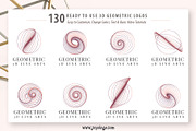 Geometric Logo Generator 3D Line Art, a Branding & Logo Template by joyologo (Thumbnail 6 of 24)