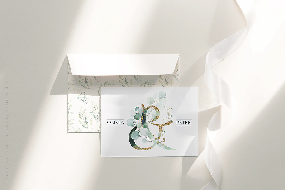 Watercolor Eucalyptus Green Floral, a Decorative Illustration by Veris Studio (Photo 25 of 25)