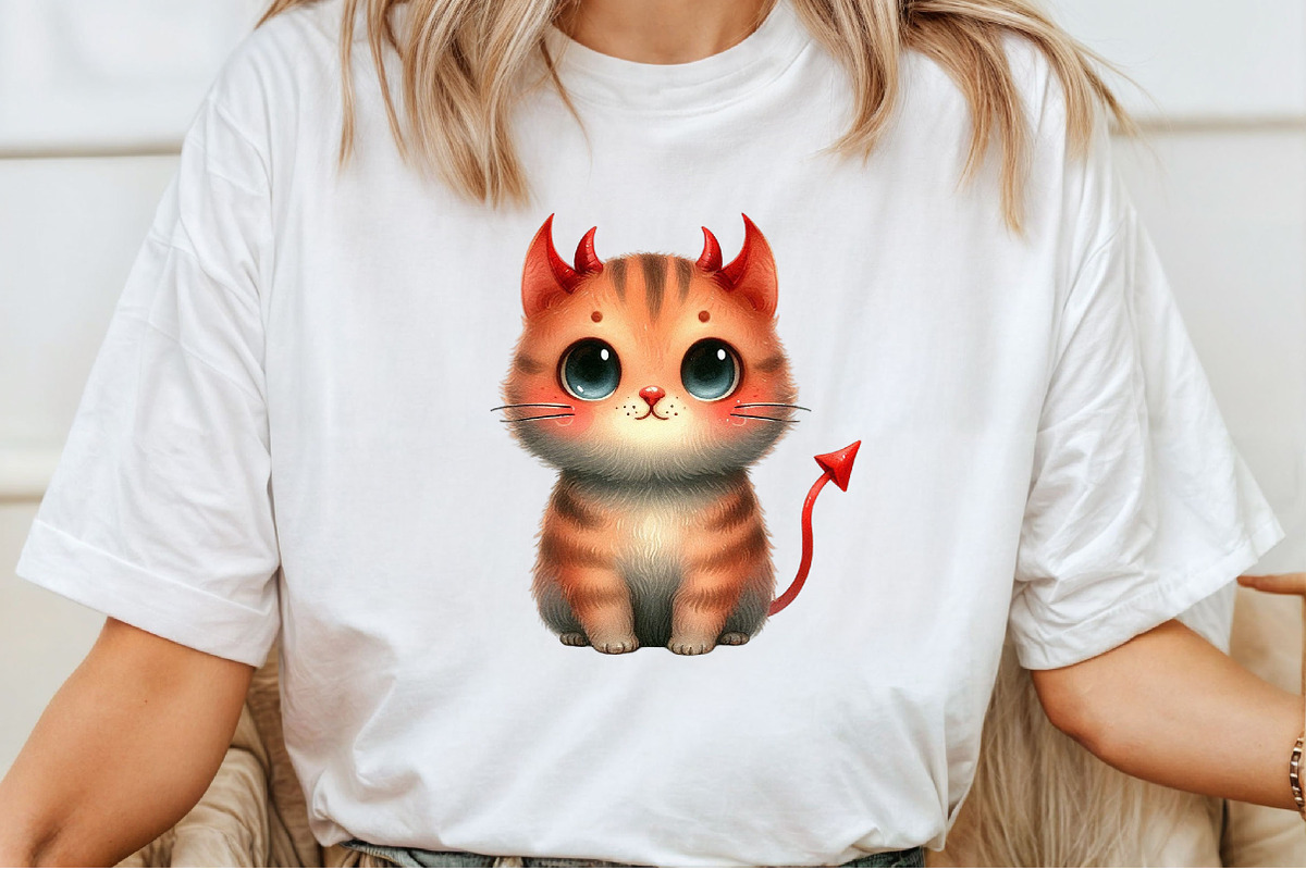 Whimsy Halloween Cat Clipart, an Animal Illustration by Pixels.Craft (Photo 5 of 7)