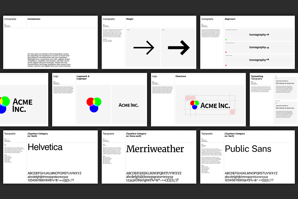 FRAMEWORK Brand Guidelines Template preview 3