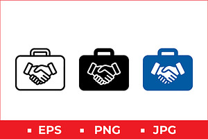 Partnership Briefcase Vector Icon, a Solid Icon by Artonix