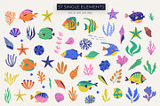 Fish & Seashells clipart, an Animal Illustration by Irina Ostapenko (Thumbnail 2 of 9)