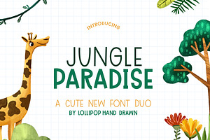 Jungle Paradise Font, a Font by Lollipop Hand Drawn