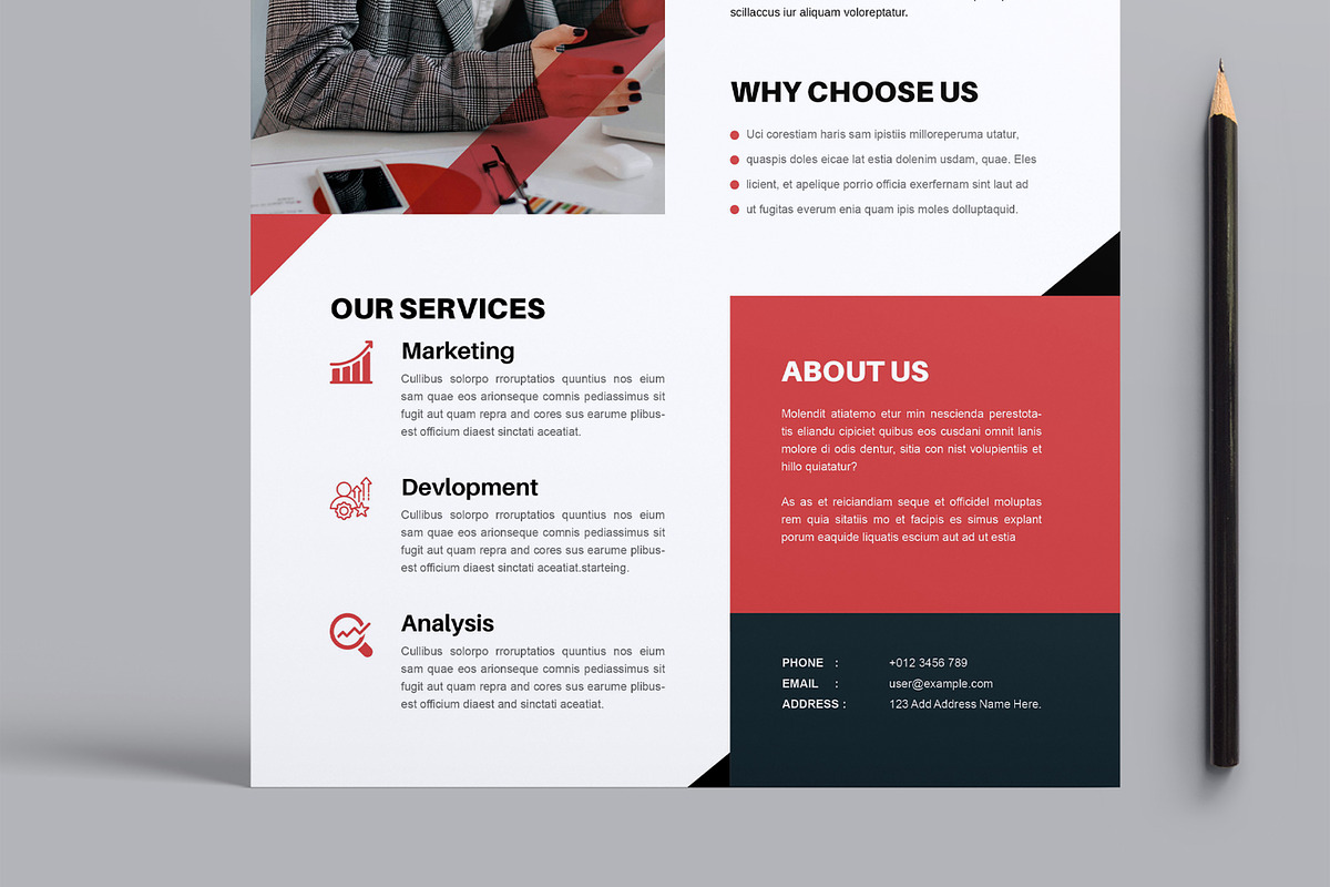 Modern Flyer Layout, a Flyer Template by MightyDesign (Photo 3 of 8)