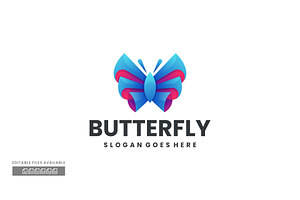 Butterfly Gradient Colorful Logo, a Branding & Logo Template by ivan_artnivora