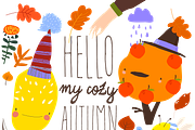 Autumn Color Trees and Pumpkins, a Seasonal Illustration by Maria Starus (Thumbnail 1 of 3)