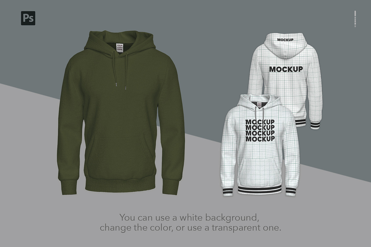 Men's Hoodie Mockups, a Hoody Mockup by Irena Matiash shop (Photo 3 of 3)