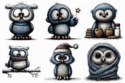 Whimsical Baby Snowy Owl Clipart, an Illustration by Libby Wishes (Thumbnail 9 of 9)