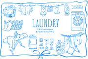 Laundry Lineart, a Work Illustration by Carpet Tapete Pretzel (Thumbnail 1 of 4)