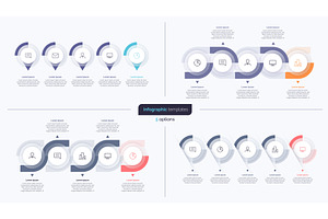 Set Of Five Step Business