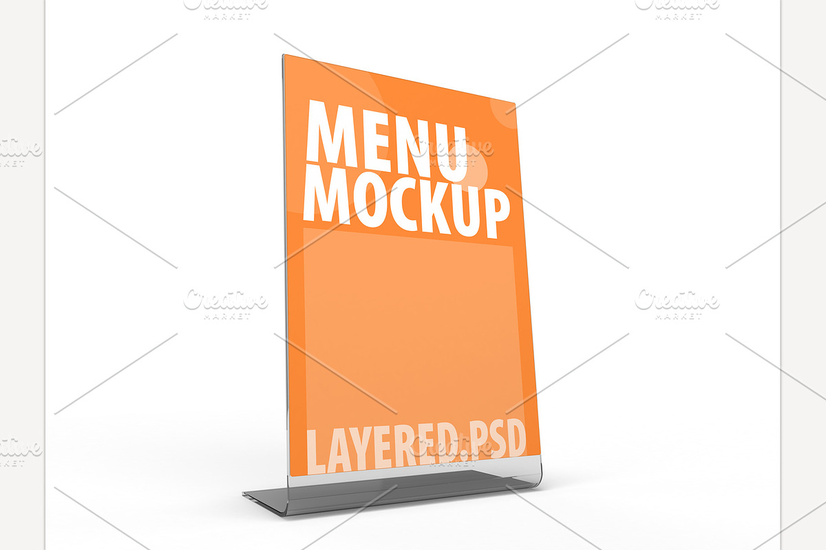 Mockup menu frame. PSD, a Print Template by 3D Graphics Shop