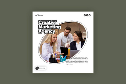 Marketing Agency Social Media Post, a Social Media Template by Saman Osama