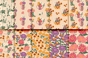 Garden Flowers patterns & clipart, a Pattern Graphic by Carpet Tapete Pretzel (Thumbnail 3 of 15)