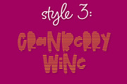Cranberry Wine - Stripe Font Family, a Font by CraftyLittleNodes (Thumbnail 4 of 10)