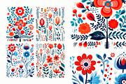 Scandinavian Folk Art Floral Pattern, a Decorative Illustration by Reformer Mockup (Thumbnail 3 of 6)