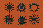 Sun Cut Out Vector Pack, a Solid Icon by Tekuni (Thumbnail 6 of 10)