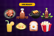 Food and Beverage 3d Icon Pack, an Object 3D Model by Ui Stock (Thumbnail 4 of 6)