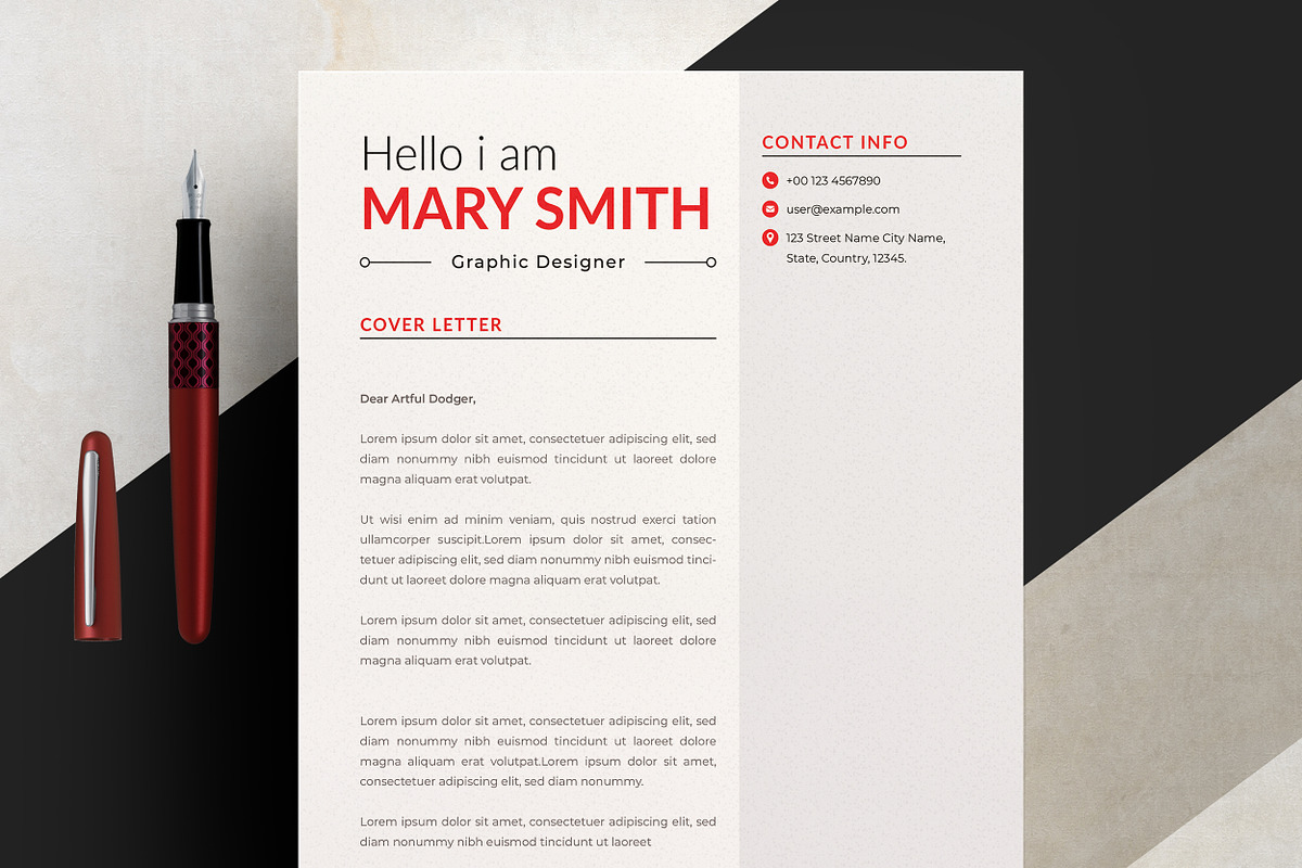 UX/UI Designer Resume Template preview 3