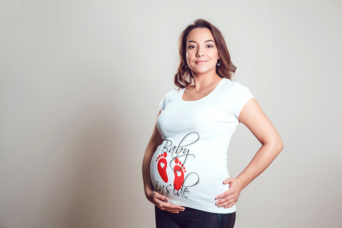 Pregnant Woman T-Shirt Mock-Up, a Shirt Mockup by Freeman Studio (Photo 9 of 13)