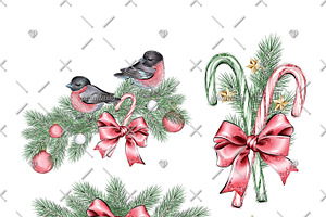 Christmas Watercolor Cliparts